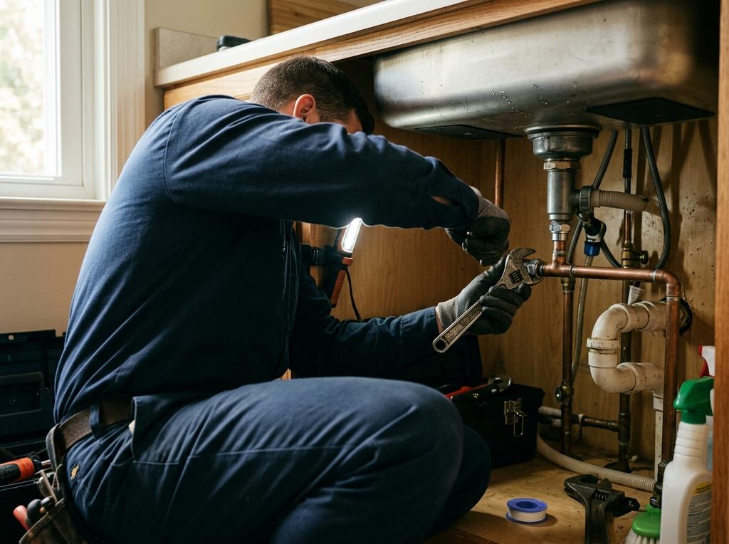 Licensed Calvert TX plumber at work